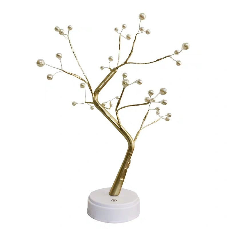 Luminous Sculptural Tree Lamp – Artisan Light Sculpture with Ball or Rice Grain LEDs