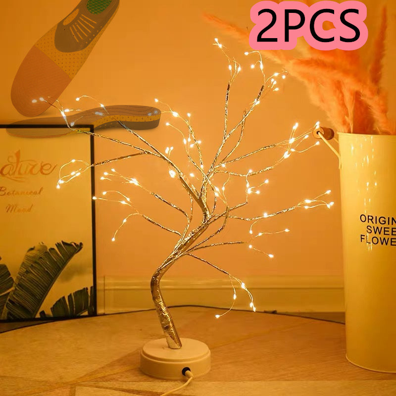 Luminous Sculptural Tree Lamp – Artisan Light Sculpture with Ball or Rice Grain LEDs