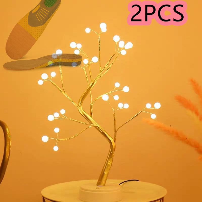 Luminous Sculptural Tree Lamp – Artisan Light Sculpture with Ball or Rice Grain LEDs