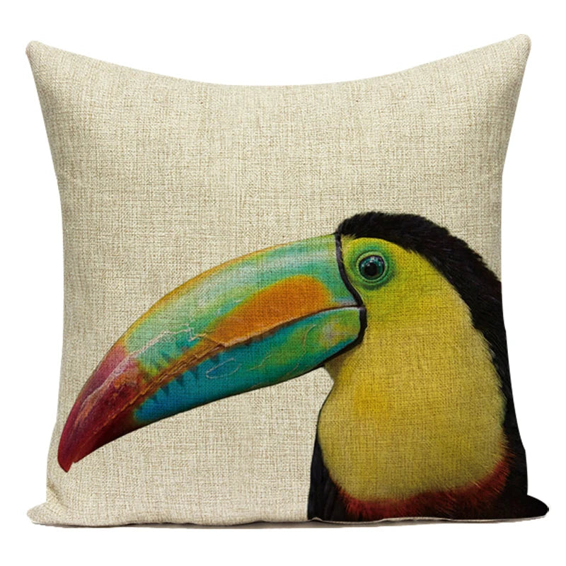 Animals Monkey Deer Lion Pattern Cushion Cover Polyester Tiger Lion Pillowcase Home Decor Throw Pillow Cover for Sofa Seat