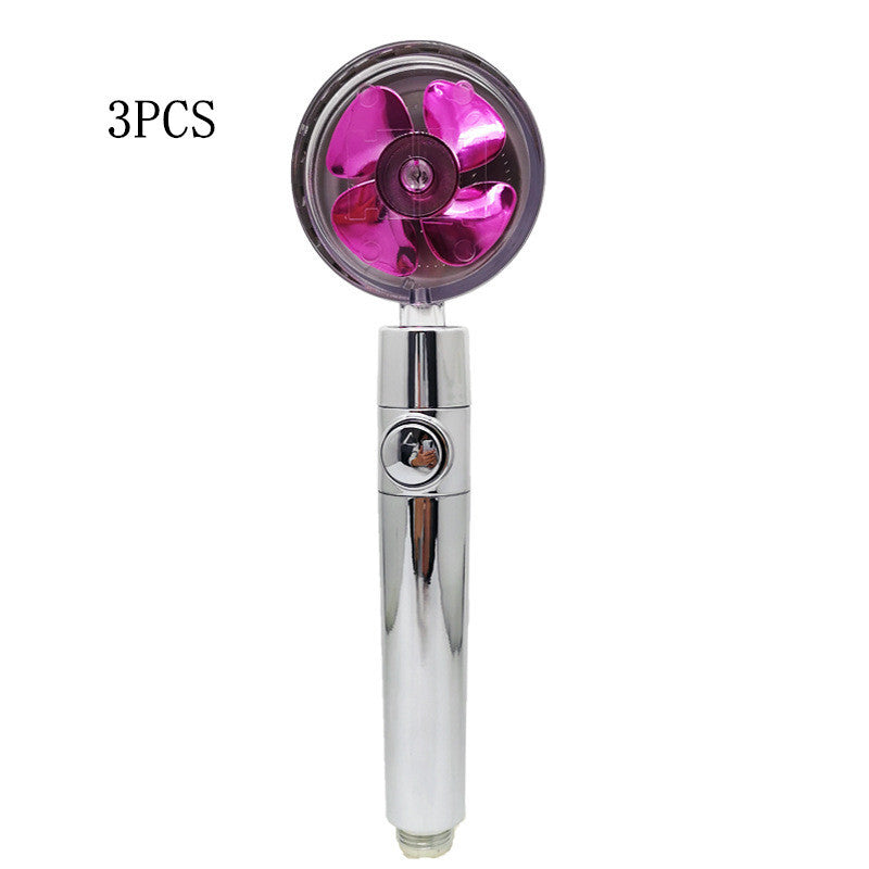Relaxing Propeller Driven Shower Head with an in-built replaceable Cotton Filter.