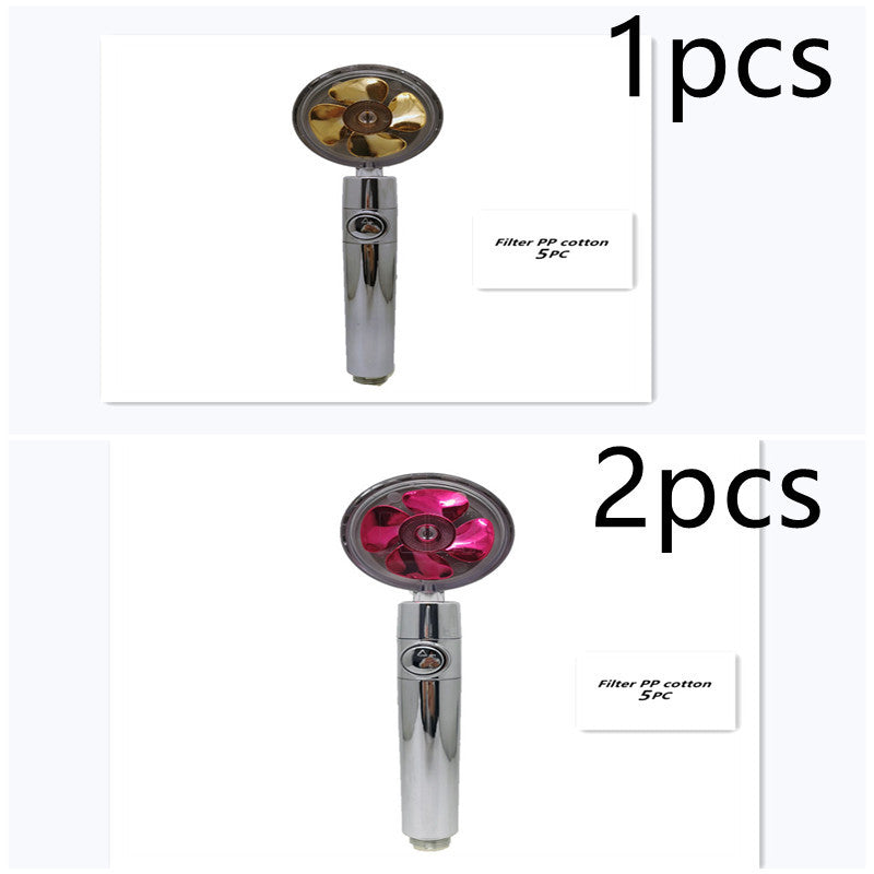 Relaxing Propeller Driven Shower Head with an in-built replaceable Cotton Filter.