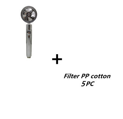 Relaxing Propeller Driven Shower Head with an in-built replaceable Cotton Filter.
