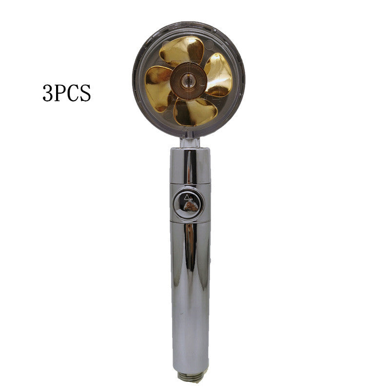Relaxing Propeller Driven Shower Head with an in-built replaceable Cotton Filter.