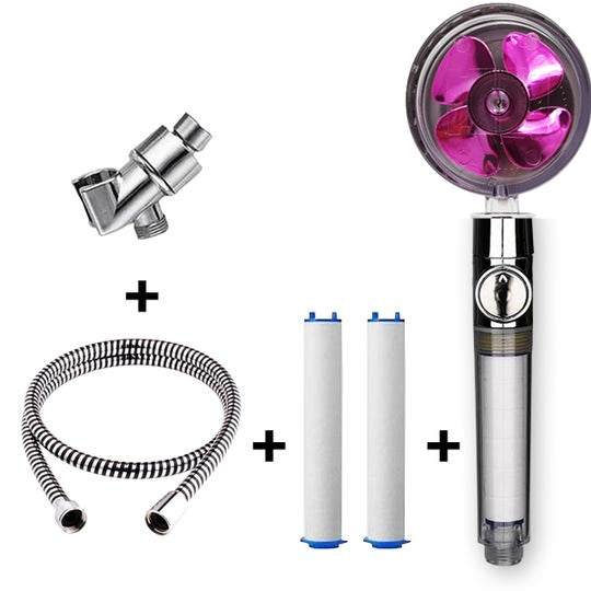 Relaxing Propeller Driven Shower Head with an in-built replaceable Cotton Filter.