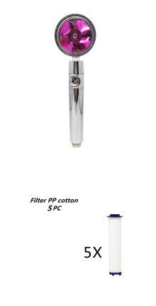Relaxing Propeller Driven Shower Head with an in-built replaceable Cotton Filter.