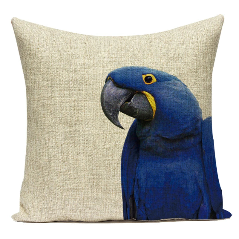 Animals Monkey Deer Lion Pattern Cushion Cover Polyester Tiger Lion Pillowcase Home Decor Throw Pillow Cover for Sofa Seat