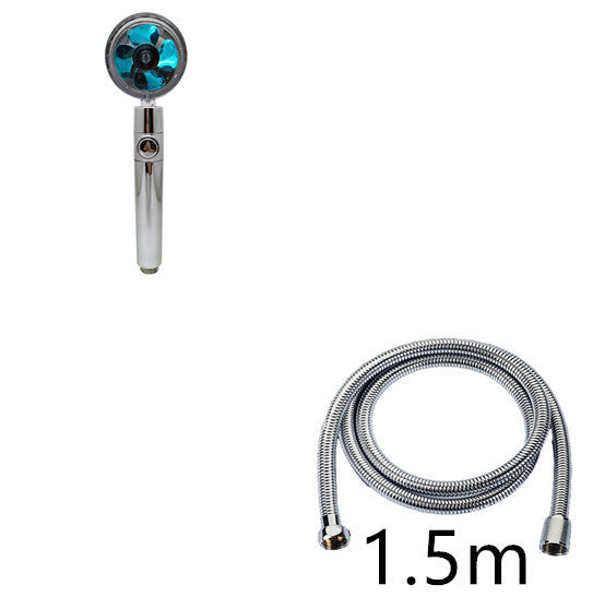 Relaxing Propeller Driven Shower Head with an in-built replaceable Cotton Filter.