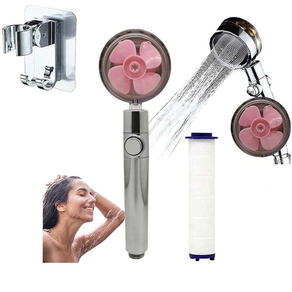 Relaxing Propeller Driven Shower Head with an in-built replaceable Cotton Filter.