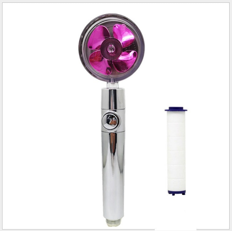 Relaxing Propeller Driven Shower Head with an in-built replaceable Cotton Filter.