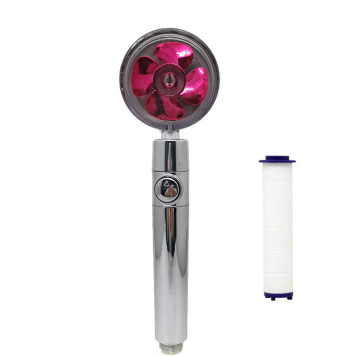 Relaxing Propeller Driven Shower Head with an in-built replaceable Cotton Filter.