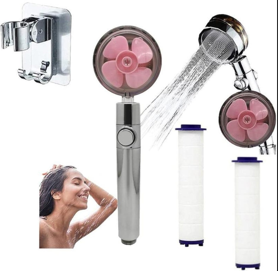 Relaxing Propeller Driven Shower Head with an in-built replaceable Cotton Filter.