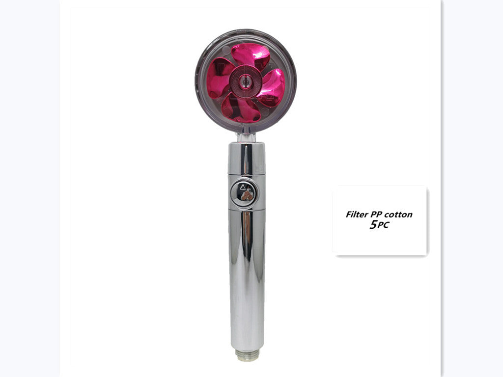 Relaxing Propeller Driven Shower Head with an in-built replaceable Cotton Filter.