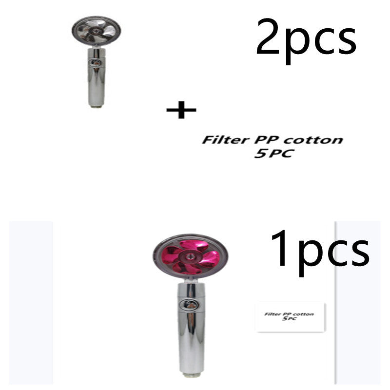 Relaxing Propeller Driven Shower Head with an in-built replaceable Cotton Filter.