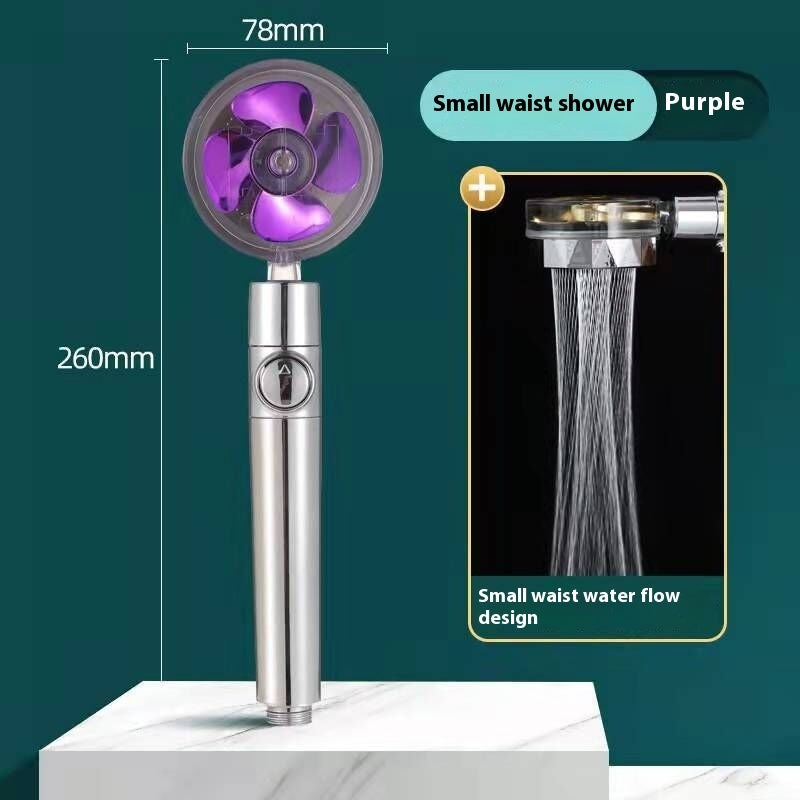 Relaxing Propeller Driven Shower Head with an in-built replaceable Cotton Filter.