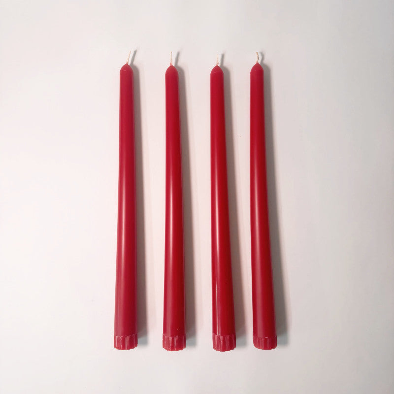 Coloured Beeswax Taper Candle | Ruby-0